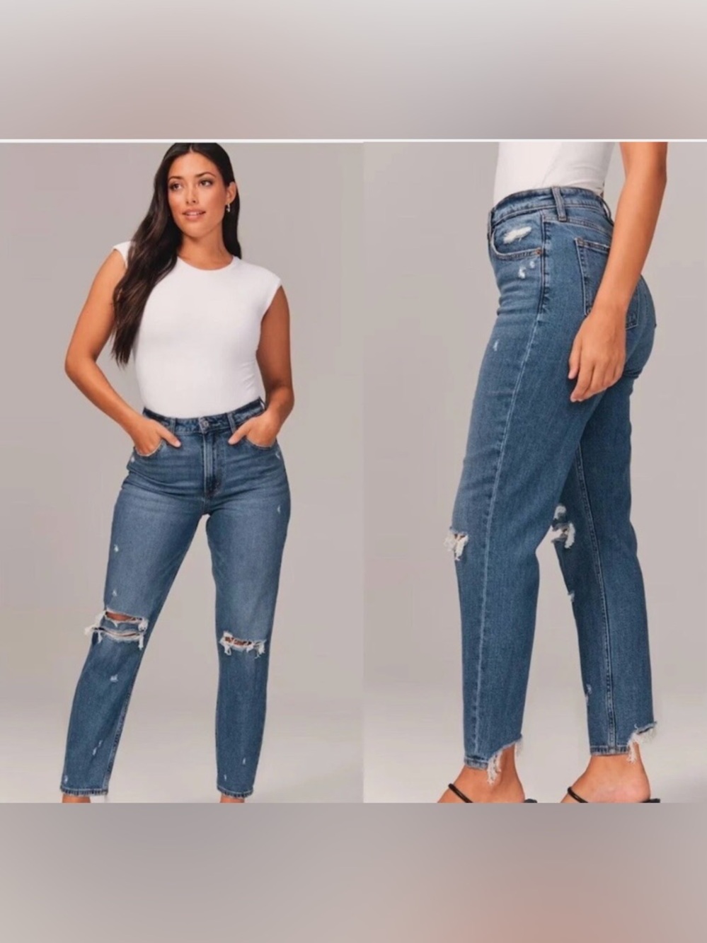 Abercrombie and Fitch Curve Love The Mom High Rise jeans